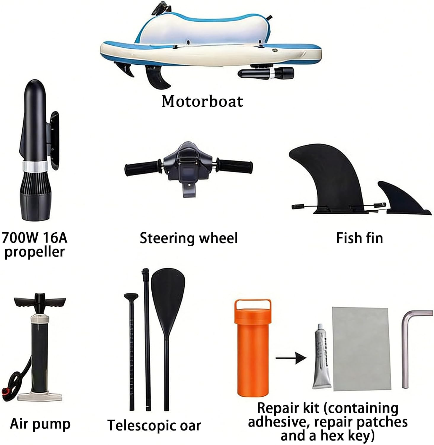 Included jet ski accessories