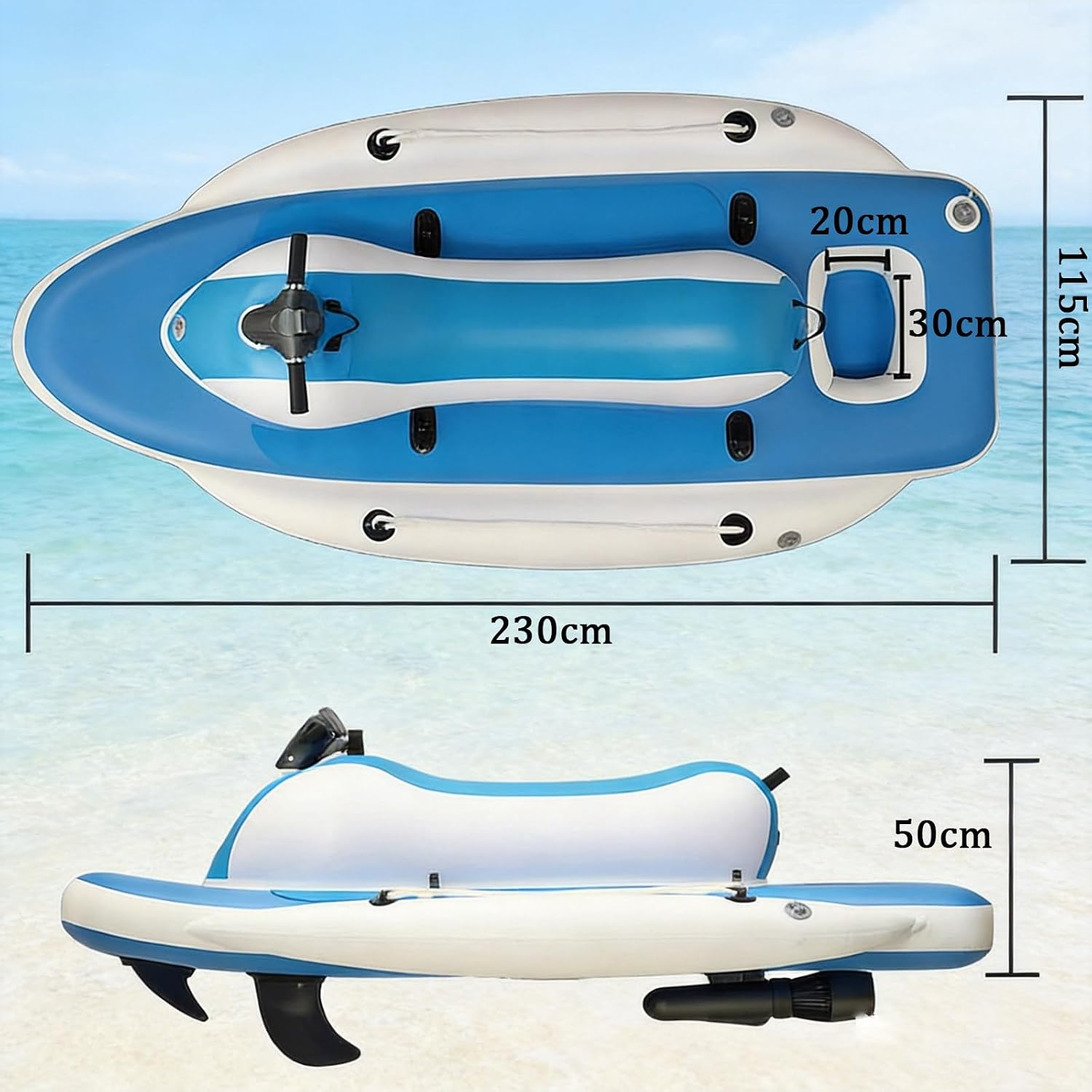 Water jet ski dimension reference